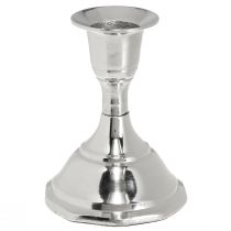 Prodotto Portacandele portacandele in metallo argento H9,5 cm 2 pezzi
