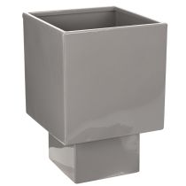 Prodotto Vaso cubico grigio con base per decorazione moderna, 22 cm