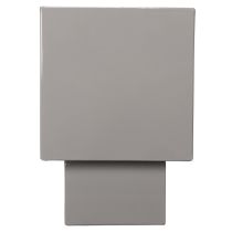 Prodotto Vaso cubico grigio con base per decorazione moderna, 22 cm