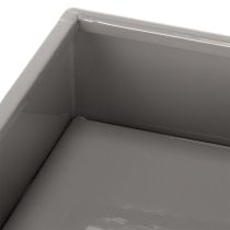 Prodotto Vaso cubico grigio con base per decorazione moderna, 22 cm