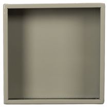 Prodotto Vaso cubico verde, 22 cm, con supporto rialzato