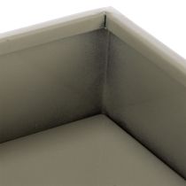 Prodotto Vaso cubico verde, 22 cm, con supporto rialzato
