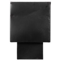 Prodotto Vaso a cubo nero con base, moderno, 22 cm