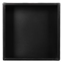 Prodotto Vaso a cubo nero con base, moderno, 22 cm
