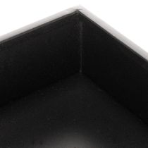 Prodotto Vaso a cubo nero con base, moderno, 22 cm