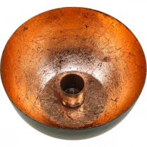 Prodotto Portacandele nero e bronzo, portacandele affusolato, Ø13cm H6cm