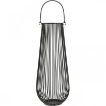 Prodotto Portacandele lanterna decorativa nera con manico Ø22cm H52cm