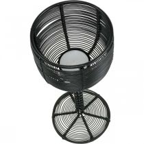 Prodotto Portacandele in metallo nero decorativo bicchiere da vino Ø13cm H31.5cm