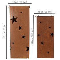 Prodotto Portacandele natalizi, finitura rustica, altezza 40/50 cm, set da 2