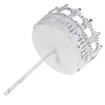 Prodotto Portacandele bianco antico Ø7cm H12cm 4pz
