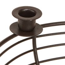 Prodotto Portacandele per 4 candele ciotola decorativa in metallo marrone Ø14cm