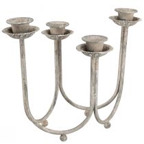 Prodotto Portacandele per 4 candele a stecco grigio vintage 31×23cm H25cm