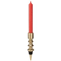 Prodotto Portacandele per bottiglie in metallo anticato oro chiaro H15cm