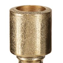 Prodotto Portacandele per bottiglie in metallo anticato oro chiaro H15cm