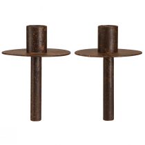 Prodotto Portacandele per bottiglie effetto ruggine Ø8,5 cm H12 cm 2 pezzi