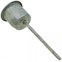 Prodotto Portacandele a innesto Shabby Chic grigio Ø3cm H8,5cm 8 pz