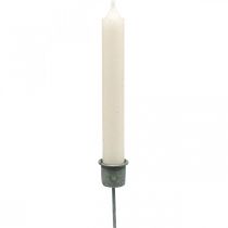 Prodotto Portacandele a innesto Shabby Chic grigio Ø3cm H8,5cm 8 pz