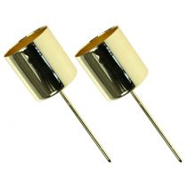 Prodotto Portacandele per candele a bastoncino oro Ø3,5 cm H4 cm 4 pz