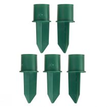 Prodotto Portacandele per candele coniche, plastica verde, Ø2,2cm, 5 pezzi