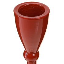 Prodotto Portacandele per candele coniche Portacandele conico Rosso H17cm