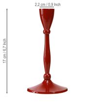 Prodotto Portacandele per candele coniche Portacandele conico Rosso H17cm