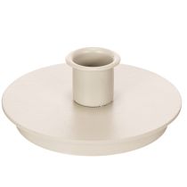 Prodotto Portacandele rotondi color crema per candele affusolate, decorazione da tavola, 10 cm, 2 pezzi