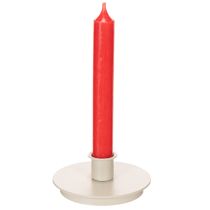 Prodotto Portacandele rotondi color crema per candele affusolate, decorazione da tavola, 10 cm, 2 pezzi