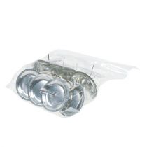 Prodotto Portacandele con spina argento Ø8cm 16 pezzi