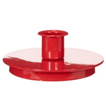Prodotto Portacandele compatti in metallo rosso per candele affusolate da 10 cm, 2 pezzi