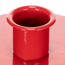 Prodotto Portacandele compatti in metallo rosso per candele affusolate da 10 cm, 2 pezzi