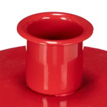Prodotto Piccoli portacandele rossi per candele affusolate da 8 cm, 3 pezzi