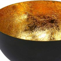Decorazione da tavola Ciotola natalizia oro nero Ø10cm H5cm