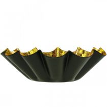 Prodotto Portacandele natalizio decorazione teglia nero oro Ø12cm 2 pezzi