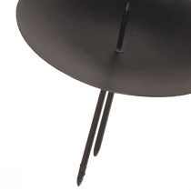 Prodotto Portacandele a innesto nero per candele a colonna stretta Ø6,5 cm 4 pezzi