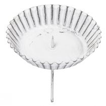 Prodotto Portacandele a innesto a forma di torta bianca Ø10cm 4pz