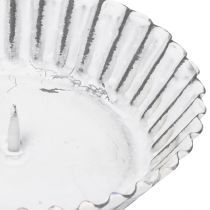 Prodotto Portacandele a innesto a forma di torta bianca Ø10cm 4pz
