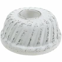 Prodotto Portacandele Gugelhupf stampo da forno Shabby Chic bianco Ø7,2 cm H3 cm