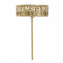 Prodotto Portacandele floreali da collegare dorati Ø7,4 cm H12,5 cm 4 pezzi aspetto antico