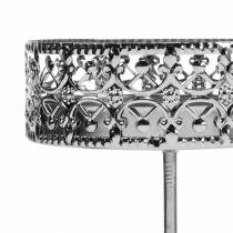 Prodotto Portacandele floreali da collegare in argento Ø7,4 cm H12,5 cm aspetto antico 4 pz