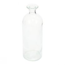 Portacandele bottiglie decorative mini vasi in vetro trasparente H19,5 cm 6 pezzi