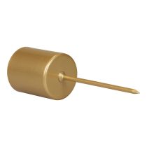 Prodotto Portacandele, punta, portacandele, bastoncino, oro, 3,2 cm x 4 cm, 4 pezzi