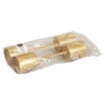 Prodotto Portacandele, punta, portacandele, bastoncino, oro, 3,2 cm x 4 cm, 4 pezzi