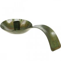 Prodotto Candeliere cucchiaio in metallo aspetto antico con patina 25x11x5cm