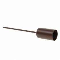 Prodotto Portacandele per candele a bastoncino marrone Ø2,3 cm H14 cm 4 pz
