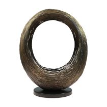 Portacandele scultura decorativa in metallo portacandele H33,5 cm