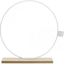 Prodotto Anello decorativo con supporto portacandele bianco decorazione da tavolo in metallo Ø23cm