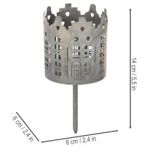 Prodotto Portacandele e portalumini con punta, design a forma di casa, 6 cm, 2 pezzi