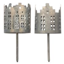 Prodotto Portacandele e portalumini con punta, design a forma di casa, 6 cm, 2 pezzi