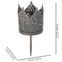 Prodotto Portacandele con punta, a forma di casetta, per candele a colonna, 6 cm, 2 pezzi