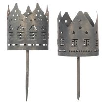 Prodotto Portacandele con punta, a forma di casetta, per candele a colonna, 6 cm, 2 pezzi